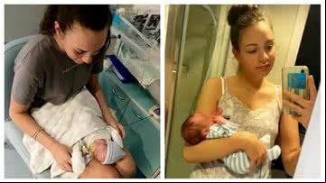 Kayleigh Doyle com seu filho Astro - Divulgação