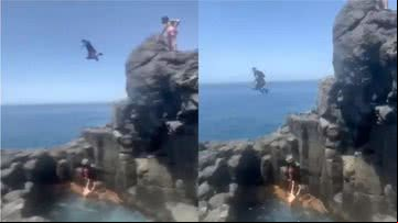 Turista errou salto nas Ilhas Canárias - Divulgação