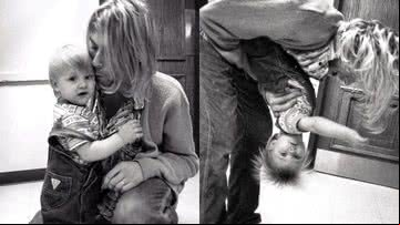 Kurt Cobain e sua filha, s Bean Cobain - Reprodução/Instagram/@thespacewitch