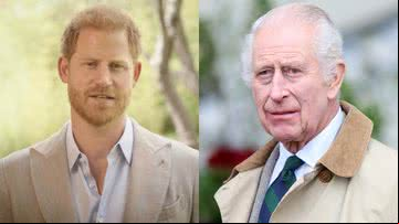 Príncipe Harry e o rei Charles III - Getty Images