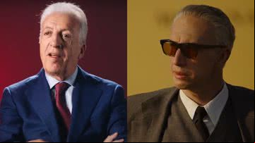 Piero Ferrari (à esqu.) e foto do filme (à dir.) - Reprodução/Vídeo/Youtube