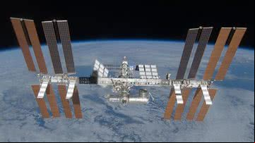 Espação Espacial Internacional - Domínio Público via Wikimedia Commons