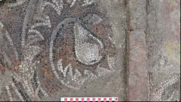 O mosaico encontrado - Divulgação/English Heritage