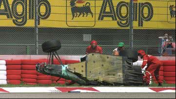 Acidente com Rubens Barrichello no GP de San Marino - Getty Imagens