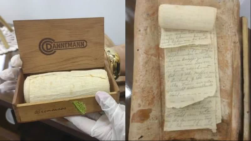 Diário em papel higiênico encontrado em Santa Catarina - Divulgação/Prefeitura de Blumenau
