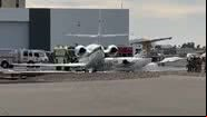 Avião envolvido em acidente no Arizona - Reprodução/Vídeo/YouTube/@azfamily