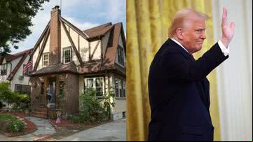Casa de infância de Donald Trump em Nova York é vendida - Divulgação/NY Post e Getty Images