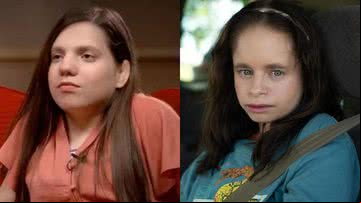 Natalia Grace (à esq.) e Imogen Faith Reid, sua intérprete na série (à dir.) - Divulgação