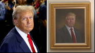 Donald Trump e seu retrato seu exposto no Capitólio do Colorado - Getty Images / Reprodução/Truth Social