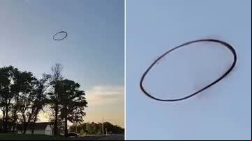 Círculo misterioso apareceu no céu nos EUA - Divulgação/X
