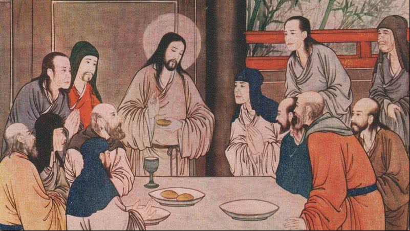 Detalhes de "A Última Ceia" de Chen Yuandu - Divulgação/Fundação Henry Luce/Universidade de Boston