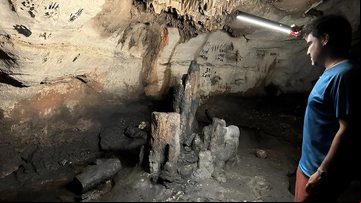 Mais de 100 estruturas pré-históricas descobertas em caverna de Valência - Divulgação/Universidade de Alicante