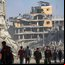 Ataques aéreos israelenses em 7 de abril de 2024 em Khan Yunis, Gaza