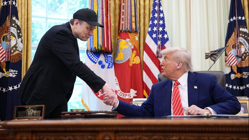 Elon Musk e Donald Trump - Getty Images