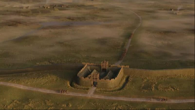 Imagens das ruínas da Muralha de Antonino, onde foi encontrado o novo forte romano - Divulgação/Historic Environment Scotland