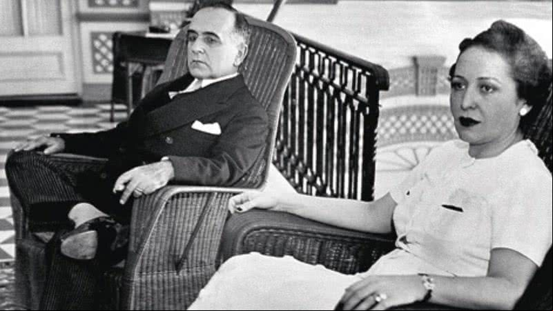 Getúlio Vargas e esposa, dona Darci Vargas - Divulgação