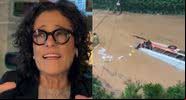 Zélia Duncan em entrevista e destruição causada pelas chuvas em Petrópolis - Divulgação/Youtube/Zélia Duncan / Divulgação/Youtube/Domingo Espetacular