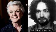 Montagem mostrando Angela Lansbury e Charles Manson - Getty Images e Domínio Público