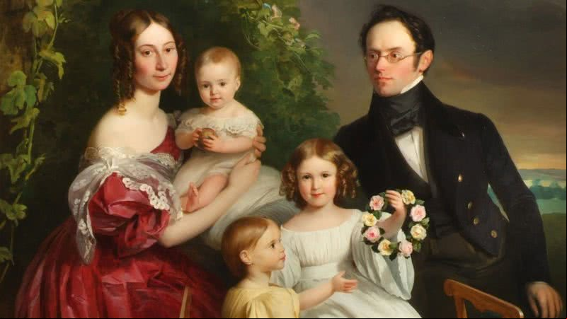 Pintura de Franz Schrotzberg, 'A Family Portrait' - Wikimedia Commons