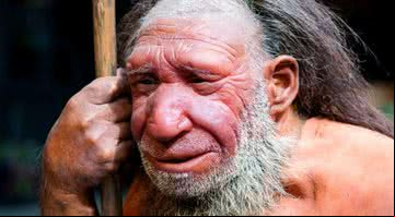 Reconstrução de um neandertal no museu de Mettmann, na Alemanha - Getty Images