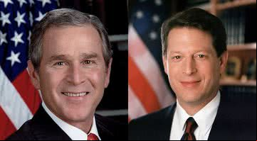 Geroge W. Bush e Al Gore - Wikimedia Commons