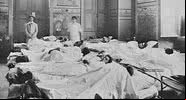 Enfermaria carioca de 1918 com infectados pela gripe - Divulgação/Biblioteca Nacional