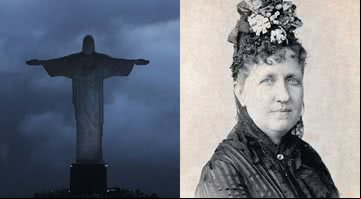 A estátua (à esqu.) e a Princesa Isabel (à dir.) - Getty Images e Divulgação, Wikimedia Commons