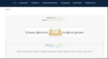 Tela inicial do site da Câmara Municipal do Rio - Divulgação / G1