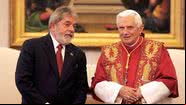 O presidente Lula junto ao papa Bento XVI, no ano de 2007 - Getty Images