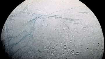 Encélado, lua de Saturno - NASA/JPL/Space Science Institute