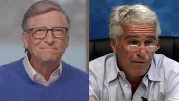 Bill Gates (à esqu.) e Jeffrey Epstein (à dir.) - Reprodução/Vídeo