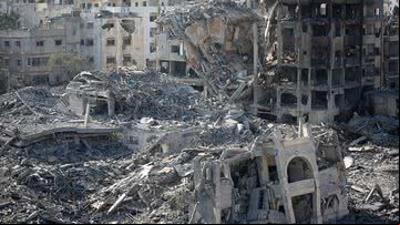 Escombros de construção em Gaza - Getty Images