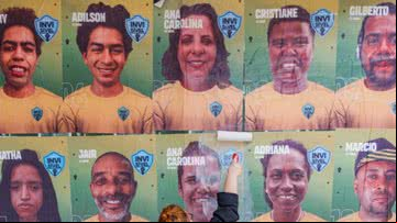 Figurinhas da campanha "Seleção Invisível" - Divulgação/SP Invisível