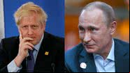 Boris Johnson, ex-premiê britânico, e Vladimir Putin, atual presidente russo - Getty Images