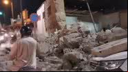 Imagem mostrando destroços após o terremoto - Divulgação/ Youtube/ The Guardian