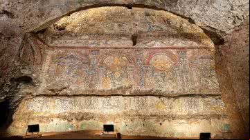 Mosaico encontrado em residência de aristocrata romano - Divulgação / Ministério da Cultura da Itália