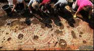 Imagem do mosaico da vila romana - Divulgação/National Trust
