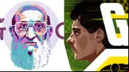 Paulo Freire e Ayrton Senna já foram homenageados com o Doodle - Reprodução/Google