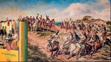 A capa do box e o quadro 'Independência ou Morte' (Pedro Américo) - Domínio Público e Divulgação/editora LeYa Brasil