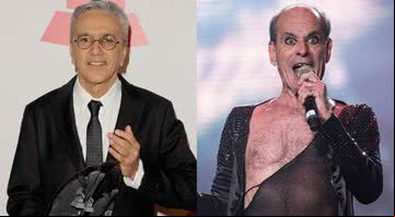 Caetano Veloso (esq.) e Ney Matogrosso (dir.) em montagem - Getty Images